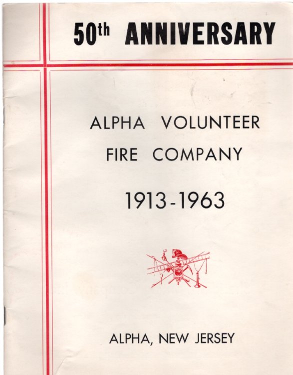 50th Anniversary Alpha Volunteer Fire Company 1913-1963 Alpha, New Jersey
