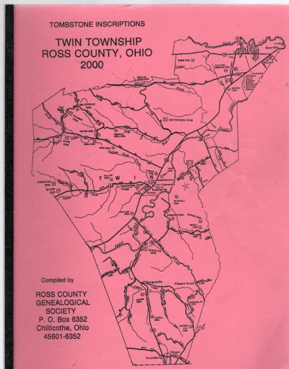 Tombstone Inscriptions for Twin Township Ross County, Ohio