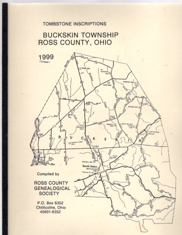 Tombstone Inscriptions of Buckskin Township Ross County, Ohio