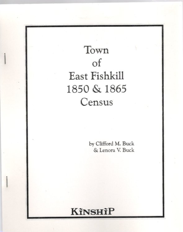 Town of East Fishkill 1850 & 1865 Census