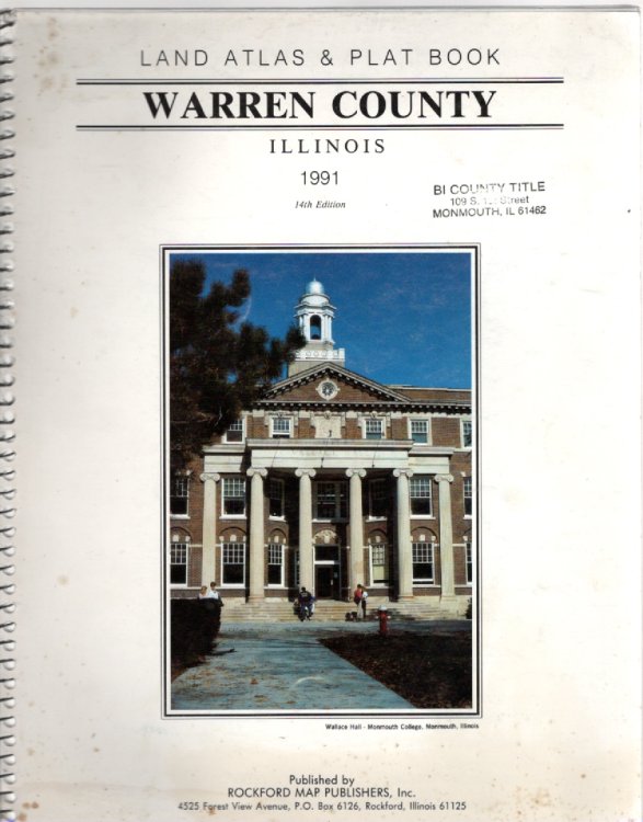 Land Atlas & Plat Book Warren County Illinois 1991