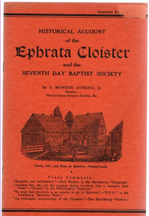 Historical Account of the Ephrata Cloister and the Seventh Day Baptist Society