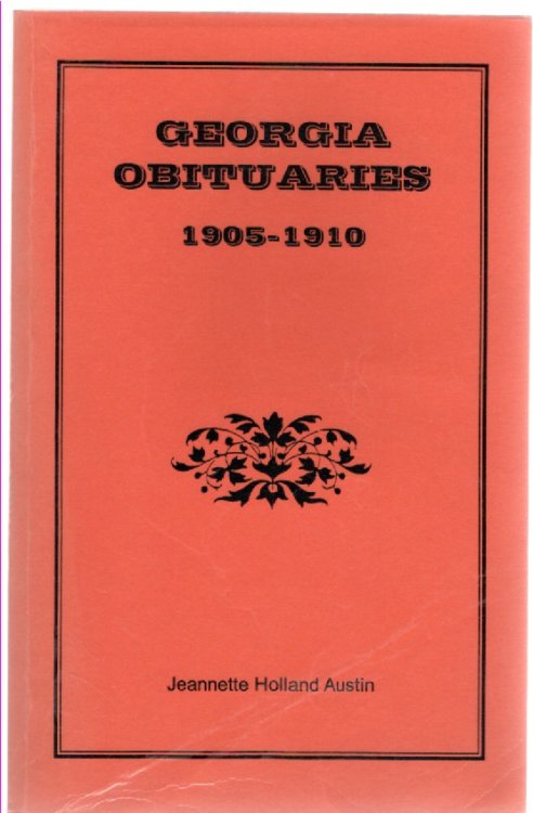 Georgia Obituaries 1905-1910