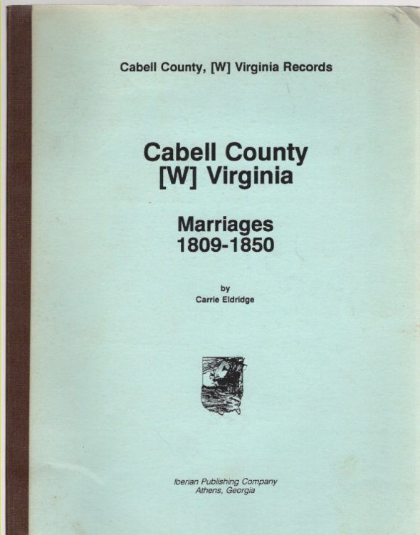 Cabell County (W) Virginia Marriages 1809-1850