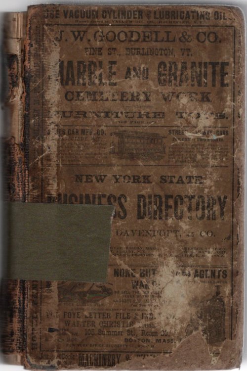 The New York State Business Directory, and Gazetteer, 1882 Containing the Names, Business, and Address of the Merchants, Manufacturers, and Professional Men Throughout the State.