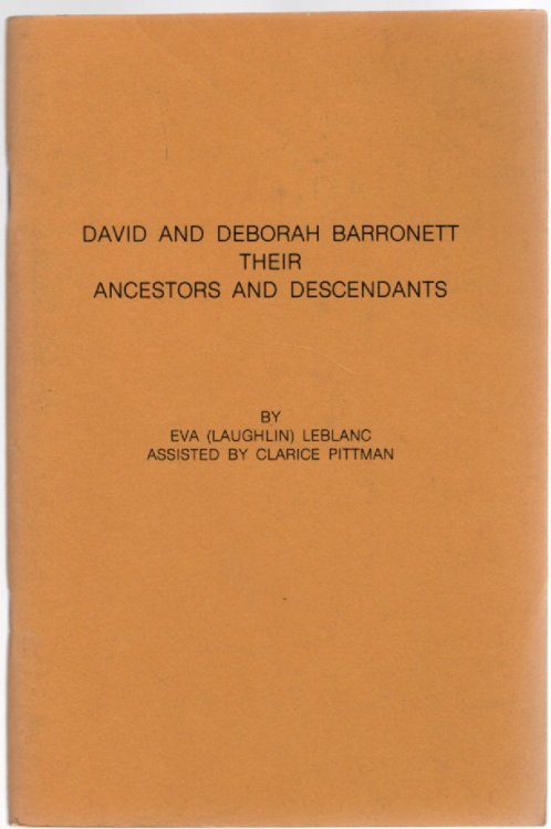 David and Deborah Barronett Their Ancestors and Descendants