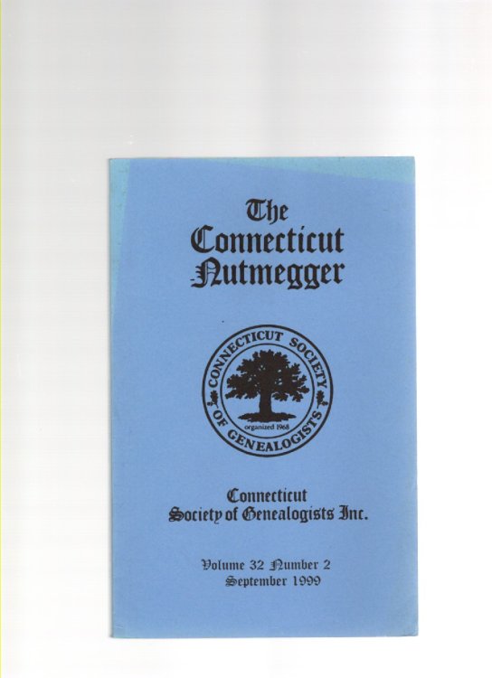 The Connecticut Nutmegger Volume 32 Number 2 September 1999