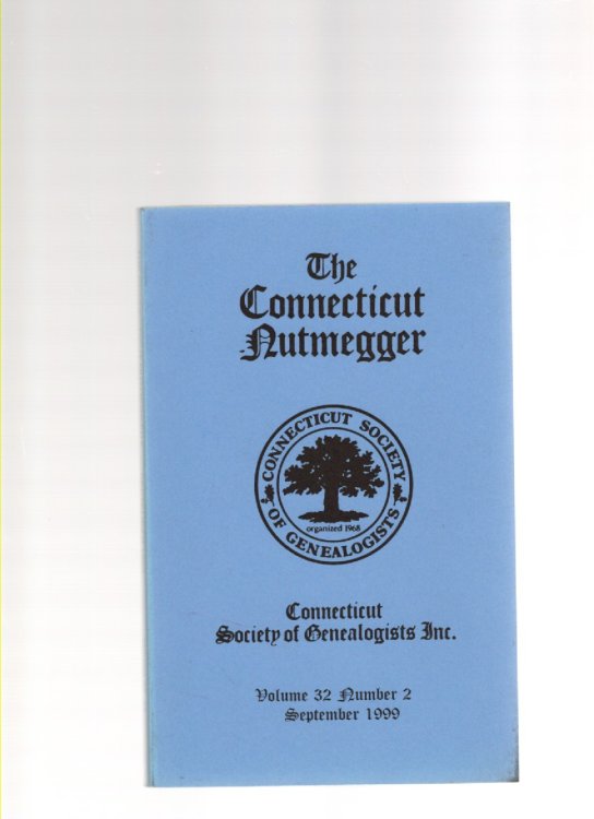 The Connecticut Nutmegger Volume 32 Number 2 September 1999
