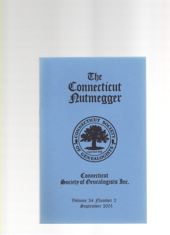 The Connecticut Nutmegger Volume 34 Number 2 September 2001