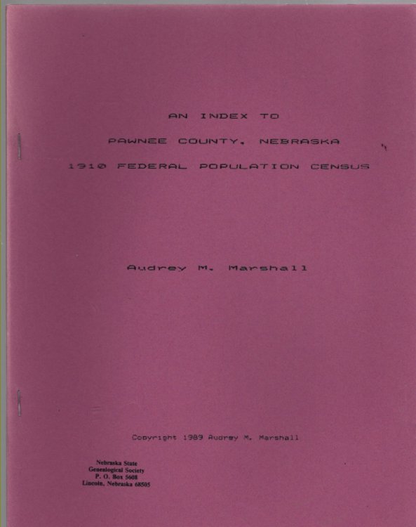 An Index to Johnson County, Nebraska 1910 Federal Population Census