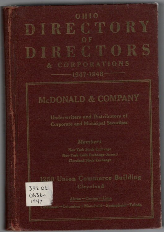Ohio Directory of Directors & Corporations 1947-48