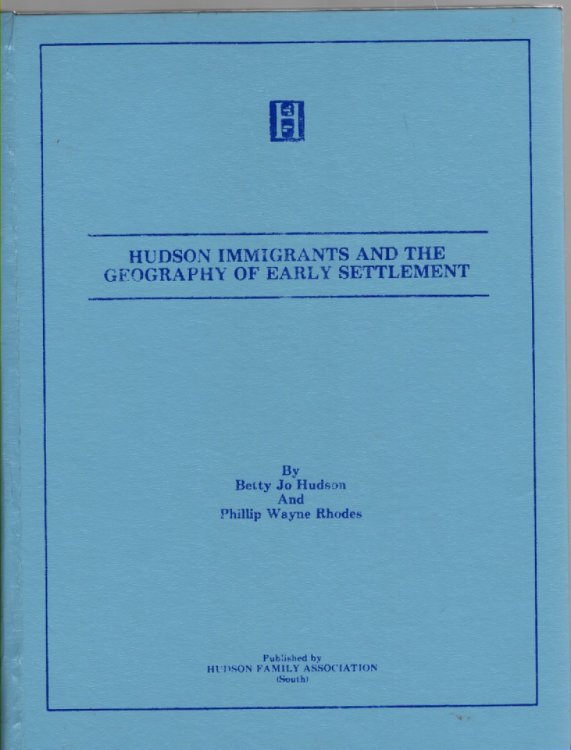 Hudson Immigrants and the Geography of Early Settlement