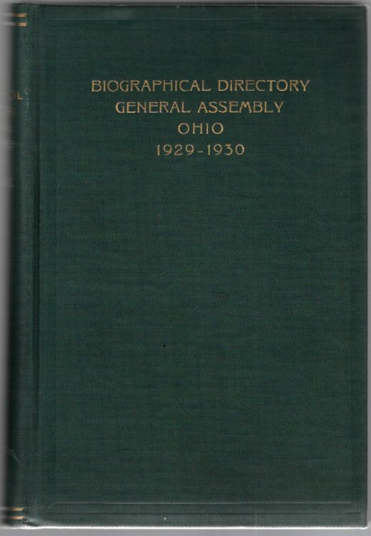 Biographical Directory General Assembly Ohio 1929-1930