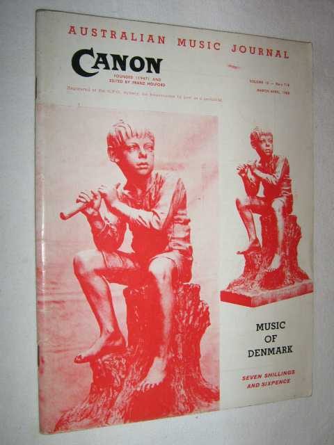 Canon: Australian Music Journal vol 13 nos 7, 8 (in one edition) : March-April 1960