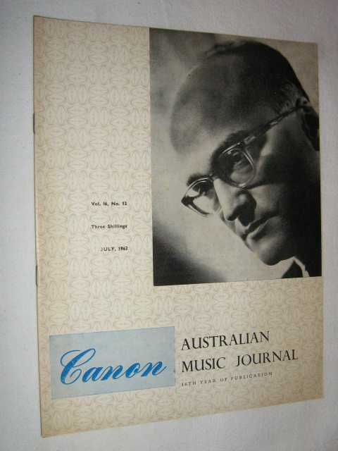 Canon: Australian Music Journal vol 16 number 12