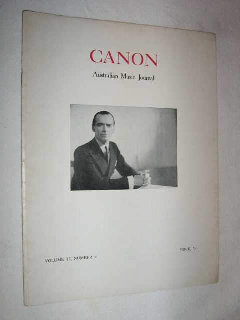 Canon; Australian: Music Journal vol 17 number 4 : 1965