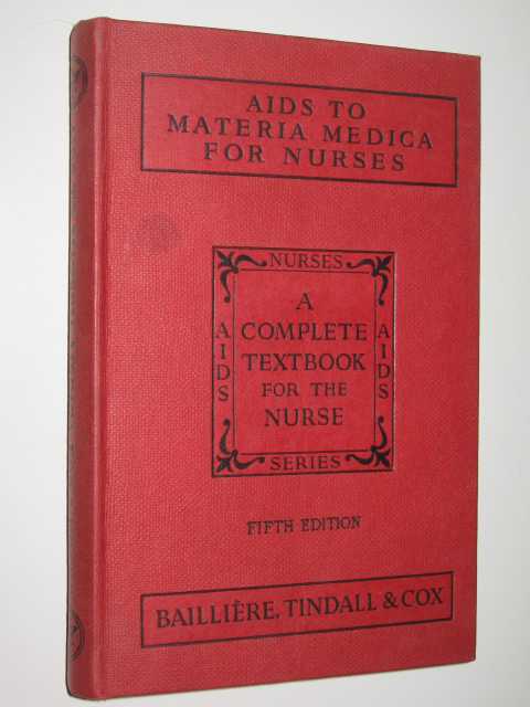 Image for Aids To Materia Medica For Nurses Aids To Materia Medica For Nurses