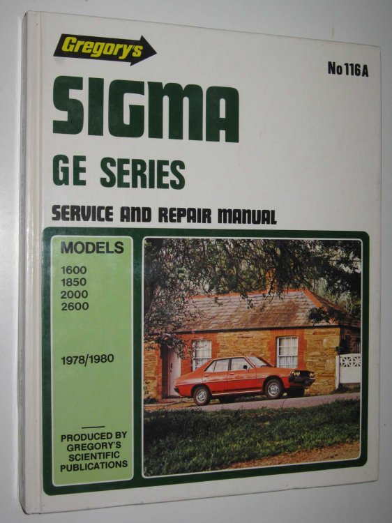Sigma GE Series 1978/1980 Models 1600, 1850, 2000, 2600 - Service and Repair Manual Series #116