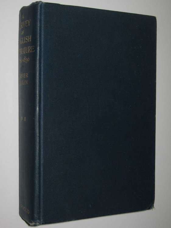 A Survey of English Literature 1780-1830 (Volume 2)