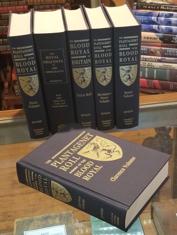 The Plantagenet Roll of the Blood Royal. 6 volumes, complete. Exeter, Mortimer-Percy, Essex, Tudor, Clarence , Royal Descents