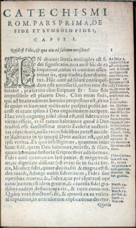 Catechismvs Romanvs, Ex Decreto Concilii Tridentini, & Pij v. Pontificis Maximi iussu primum editus: Nunc vero, luculentis quastionibus, qua mox rei proposita materiam oculis subijciant, distinctus, breuibusg annotatiunculis elucidatus, studio & industria Andrea Fabricii Leodii, Illustrissim