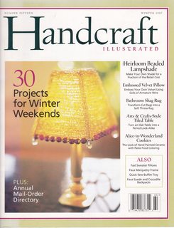 Handcraft Illustrated. Winter, 1997. Rose Blossom Garland, Painted Plaid Cachepot, Embossed Velvet Pillow, Beaded Candleshade, Alice-in-Wonderland Cookies, etc.