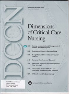 Dimensions of Critical Care Nursing Vol. 21 No.6 November/December 2002: Nursing Assessment and Management of Patients with Head Injuries