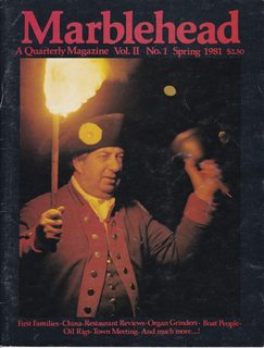 Marblehead Magazine Vol. 2 No.1 Spring 1981 First Families: The Ornes part 1