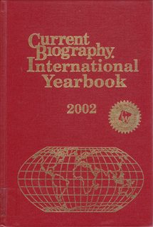 Current Biography International Yearbook 2002