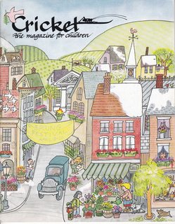 CRICKET Magazine April 1991 Volume 18 No. 8: Cover- Spring Festival by Marylin Hafner