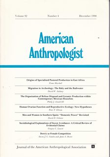American Anthropologist (Volume 92, Number 4, December 1990)