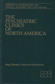 The Psychiatric Clinics of North America - Drug Therapy: Predictors of Response (June 2003)