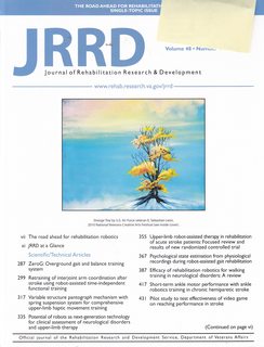 JRRD: Journal of Rehabilitation Research and Development Vol 48 No. 4 2011 The Road Ahead for Rehabilitation Robotics (Single-topic issue)