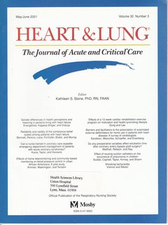 Heart and Lung: The Journal of Acute and Critical Care Vol 30 No. 3 May/June 2001