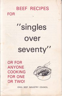 Beef Recipes for Singles Over Seventy, or for Anyone Cooking for One or Two