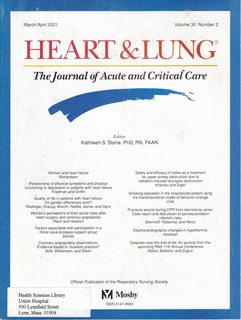 Heart and Lung: The Journal of Acute and Critical Care Vol 30 No. 2 March/April 2001