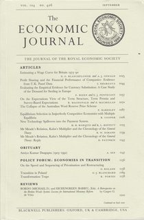 The Economic Journal: The Journal of the Royal Economic Society Volume 104 No. 426 September 1994