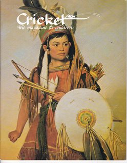 CRICKET Magazine November 1991 Volume 19 No. 3: Cover- Detail from Nikanochee, Prince of Econchatti, a Young Seminole Indian, Son of Econchattimico, King of the Red Hills by Frank W. Wilkin
