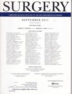 Surgery: A Monthly Journal Devoted to the Art and Science of Surgery Vol 150 No. 3 September 2011