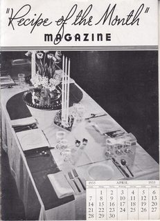 Recipe of the Month Magazine Vol. 1 No. 1 April 1935