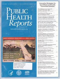Public Health Reports Volume 124 Supplement 2 Nov/Dec 2009: Innovative Strategies for Surveillance of Sexually Transmitted Diseases