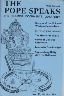 The Pope Speaks (The Church Documents Quarterly): Vol 33, No. 4; 1988