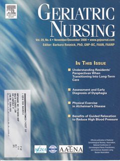 Geriatric Nursing Vol 29 No 6 November/December 2008: Understanding Residents Perspectives When Transitioning into Long-Term Care