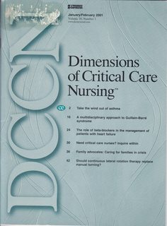 Dimensions of Critical Care Nursing Vol. 20 No. 1 January/February 2001: Take the Wind Out of Asthma