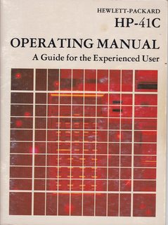 HP-41C Operating Manual: a Guide for the Experienced User ( 00041-90259 )