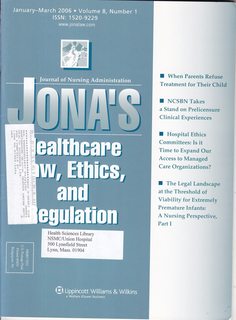 JONAS Healthcare Law, Ethics and Regulation Vol 8 No 1 January-March 2006 When Parents Refuse Treatment for Their Child