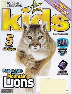 National Geographic Kids January-February 2004 Face to Face with Mountain Lions