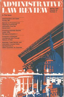 Administrative Law Review Vol 34 No 2 Spring 1982: Administrative Law Cases During 1981