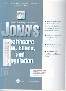 JONAS Healthcare Law, Ethics and Regulation Vol 7 No 3 July-September 2005: Fear, Ambivalence and Liminality: Key Concepts in Refusal to Donate Organ after Brain Death