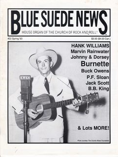 Blue Suede News #22 Spring 1993 Hank Williams Cover
